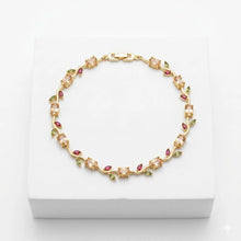 Floral Tulip Gemstone Bracelet