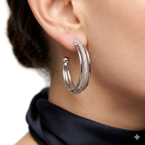 Triple Band Hoop Earrings