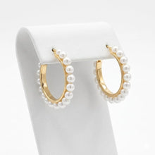Elegant Beaded Hoop Earrings