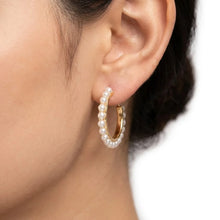 Elegant Beaded Hoop Earrings