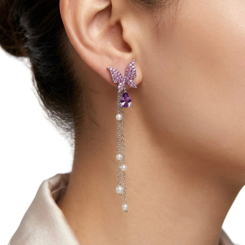 Butterfly Cascade Drop Earrings