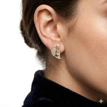 Elegant Leaf Pave Stud Earrings