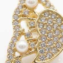 Elegant Leaf Pave Stud Earrings
