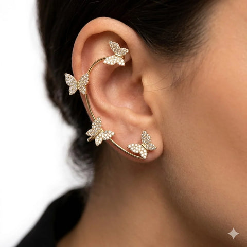 Butterfly Cascade Ear Cuff