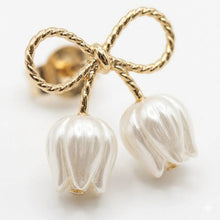 Bow Knot Floral Drop Earrings
