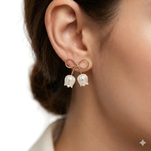 Bow Knot Floral Drop Earrings