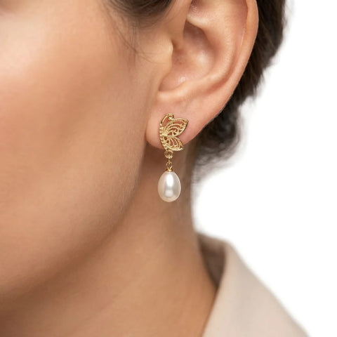 Butterfly Filigree Drop Earrings