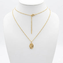 Floral Oval Pendant Necklace