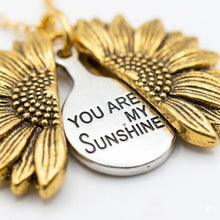 Sunflower Locket Pendant Necklace