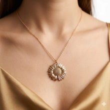 Sunflower Charm Pendant Openable Necklace