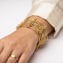 Layered Beaded Charm Bangles