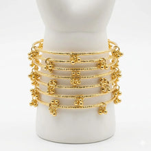 Layered Beaded Charm Bangles