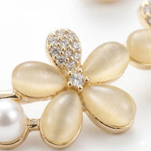 Floral Pearl Accent Ear Cuffs