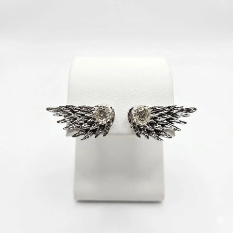 Winged Sparkle Stud Earrings