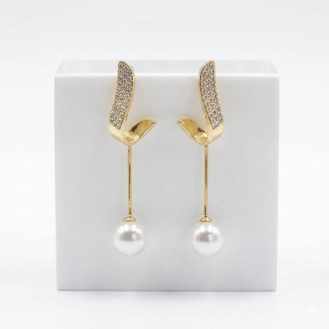 Elegant Drop Leaf Earrings