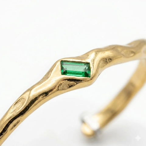 The Green Stone Statement Bangle