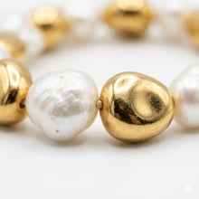 The Organic Gold & Pearl Fusion Bracelet
