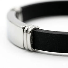 Classic Black Silicone & Stainless Steel Bracelet