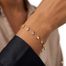 Golden Orbit Multi-Charm Bracelet