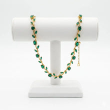 Emerald Leaf Branch Bracelet