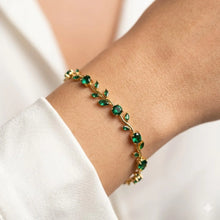 Emerald Leaf Branch Bracelet