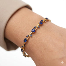Royal Blue Flora & Leaf Bracelet