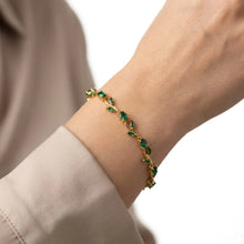 Golden Leaf & Emerald Statement Collar