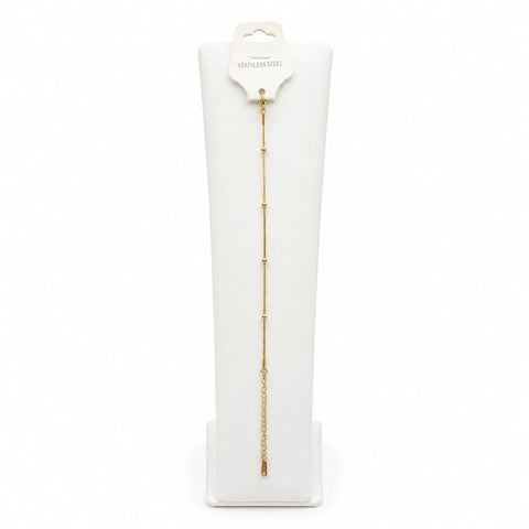 The Essential Gold Bead Station Bracelet