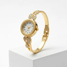 Regal Lattice Gold-Tone Bangle Watch