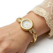 Regal Lattice Gold-Tone Bangle Watch