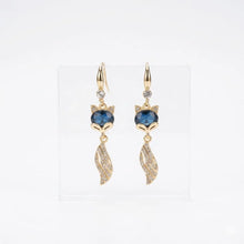 The Enchanted Fox Crystal Drop Earrings