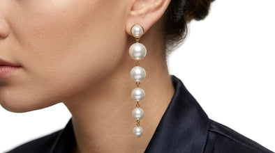 Cascading Pearl Drop Earrings