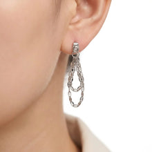Silver Cascade Chain Earrings