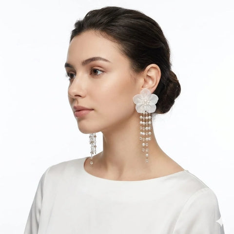 Royal Pearl Cascade Earrings