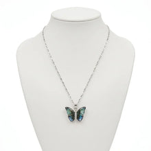 Green Crystal Butterfly Necklace