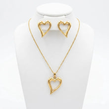 Luxe Heart Pendant & Earring Set
