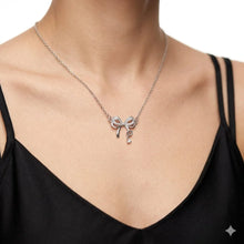 Silver Grace Bow Necklace