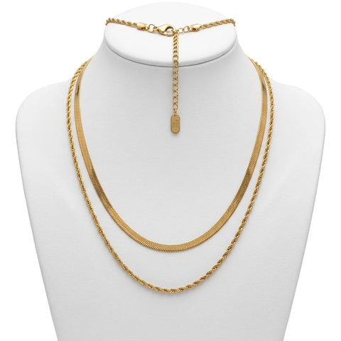 Golden Chain Layers Necklace
