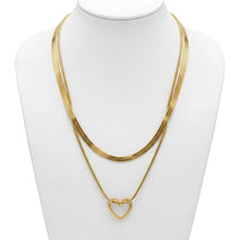 Golden Heart Layers Necklace
