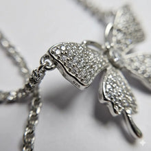 Crystal Butterfly Drop Necklace