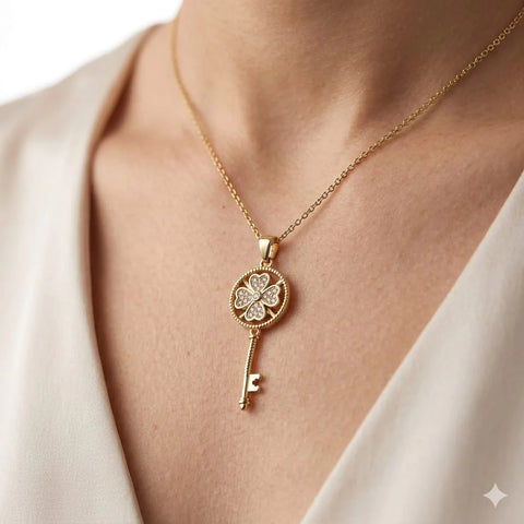 Golden Fortune Key Pendant