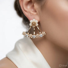 Ivory Cascade Pear Earrings